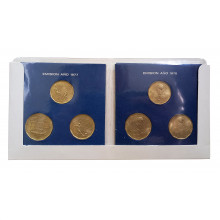 2 Sets com 6 Moedas 1977 e 1978 Argentina Comemorativas XI Campeonato Mundial de Futebol