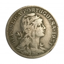 Km#577 50 Centavos 1931 MBC Portugal Europa