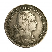 Km#577 50 Centavos 1955 MBC Portugal Europa
