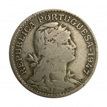 Km#577 50 Centavos 1947 BC Portugal Europa