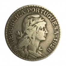 Km#578 1 Escudo 1928 MBC+ Portugal Europa