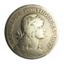 Km#578 1 Escudo 1927 BC Portugal Europa