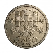 Km#590 2,50 Escudos 1983 MBC+ Portugal Europa