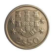 Km#590 2,50 Escudos 1973 MBC Portugal Europa