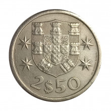 Km#590 2,50 Escudos 1971 MBC+ Portugal Europa