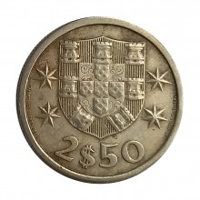 Km#590 2,50 Escudos 1969 MBC Portugal Europa