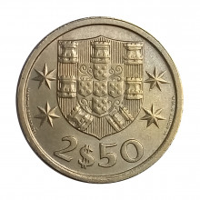 Km#590 2,50 Escudos 1965 SOB Portugal Europa