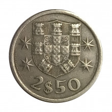 Km#590 2,50 Escudos 1965 MBC+ Portugal Europa
