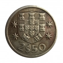 Km#590 2,50 Escudos 1964 MBC+ Portugal Europa