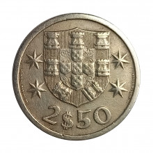 Km#590 2,50 Escudos 1964 MBC Portugal Europa