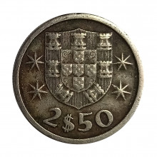Km#590 2,50 Escudos 1960 MBC Portugal Europa