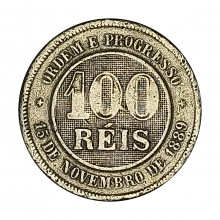 V-036 100 Réis 1889 BC/MBC C/Sinais de Limpeza