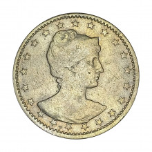 Moeda V-056 400 Réis MCMI (1901) MBC C/Sinais de Limpeza Cupro Níquel Ø30mm 12gr.