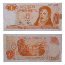 P#287a.5 1 Peso 1973 Argentina América