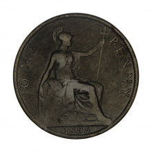 Km#790 1 Penny 1895 MBC Reino Unido Europa