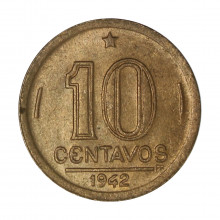 V-178 10 Centavos 1942 Níquel Rosa