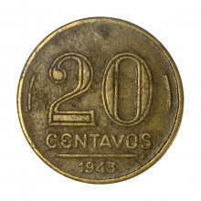 V-185 20 Centavos 1943 