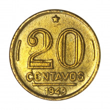 V-207 20 Centavos 1949 C/Sinais de Limpeza