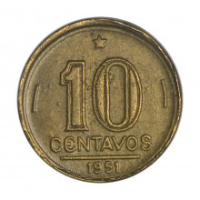 V-201 10 Centavos 1951 MBC+