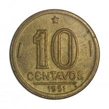 V-201 10 Centavos 1951 MBC/SOB