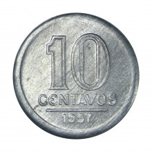 V-258 10 Centavos 1957 SOB