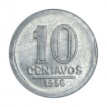 V-257 10 Centavos 1956 FC