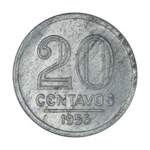 V-263 20 Centavos 1956 MBC+
