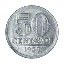 V-271 50 Centavos 1959 SOB/FC