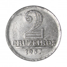 V-279 2 Cruzeiros 1957 MBC C/ Marca de Limpeza
