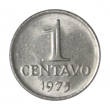 Moeda V-289 1 Centavo 1975 FC Aço Inoxidável Ø17mm 2,6gr.
