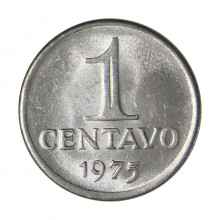 Moeda V-289 1 Centavo 1975 SOB/FC Aço Inoxidável Ø17mm 2,6gr.