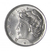 Moeda V-287 1 Centavo 1967 SOB/FC Aço Inoxidável Ø17mm 2,6gr.
