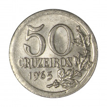 V-286 50 Cruzeiros 1965 MBC+ C/ Marca de Limpeza