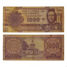 P#222b 1000 Guaranies 2005 BC Paraguai América