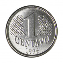 Moeda V-438 1 Centavo 1994 FC Aço Inoxidável Ø20mm 3gr.