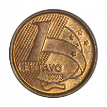 Moeda V-457 1 Centavo 1998 SOB  Aço R Cobre Ø17mm 2,4gr.