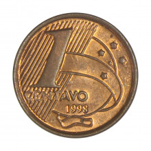 Moeda V-457 1 Centavo 1998 SOB/FC Aço Revestido de Cobre Ø17mm 2,4gr.