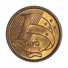 Moeda V-458 1 Centavo 1999 SOB Data Difícil Aço R Cobre Ø17mm 2,4gr.