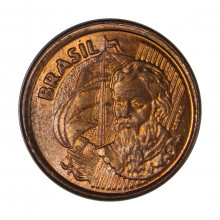 Moeda V-460 1 Centavo 2001 SOB/FC  Aço R Cobre Ø17mm 2,4gr.