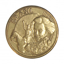 Moeda V-495 10 Centavos 2002 MBC+  Aço Revestido de Bronze Ø20mm 4,8gr.