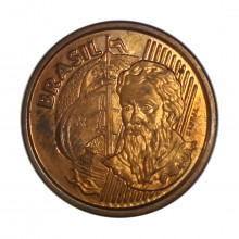 Moeda V-463 1 Centavo 2004  MBC/SOB   Aço R Cobre  Ø17mm 2,4gr.