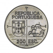 Km#661 200 Escudos 1992 FC João Rodrigues Cabrilho