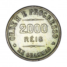 P-696 2000 Réis 1907 MBC+ C/ Marca de Verniz