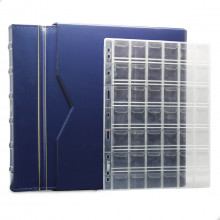 Álbum de Luxo Azul 10 Folhas para 420 Moedas 3BZN P
