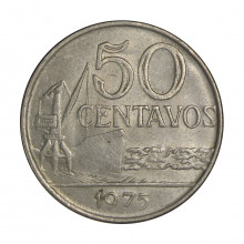 V-313 50 Centavos 1975 Com Serrilha