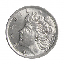 Moeda V-329 2 Centavos 1975 SOB/FC FAO Aço Inoxidável Ø19mm 2,2gr.