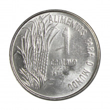 Moeda v-326 1 Centavo 1976 FC FAO Aço Inoxidável Ø17mm 1,7gr.
