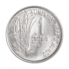 Moeda V-325 1 Centavo 1975 FC FAO Aço Inoxidável Ø17mm 1,7gr.