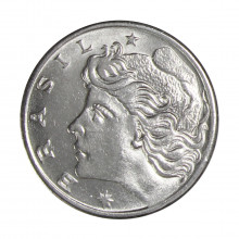 Moeda V-325 1 Centavo 1975 SOB/FC FAO Aço Inoxidável Ø17mm 1,7gr.*