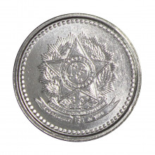 Moeda V-380 1 Centavo 1986 SOB/FC Aço Inoxidável Ø15mm 1,6gr.